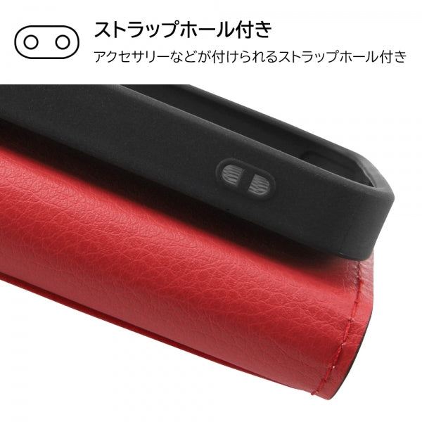 iPhone 14 / iPhone 13用】耐衝撃 手帳型レザーケース シンプル マグネット