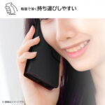 耐衝撃 手帳型レザーケース シンプル マグネット