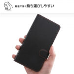 耐衝撃 手帳型レザーケース シンプル マグネット