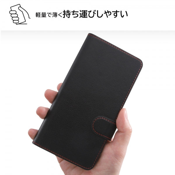 耐衝撃 手帳型レザーケース シンプル マグネット