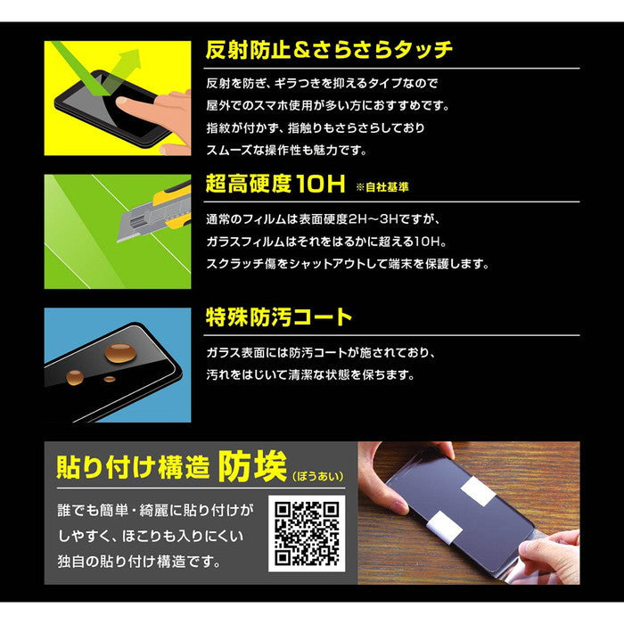 ガラスフィルム 防埃 10H 反射防止 ソーダガラス
