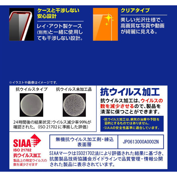 フィルム 指紋防止 光沢 抗ウイルス
