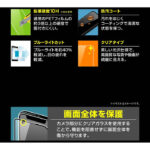 ガラスフィルム 10H 全面保護 ブルーライトカット 光沢/ブラック