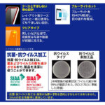 フィルム 衝撃吸収 ブルーライトカット 光沢 抗菌・抗ウイルス