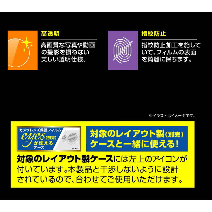 フィルム 指紋防止 カメラレンズ eyes 2枚3セット入り