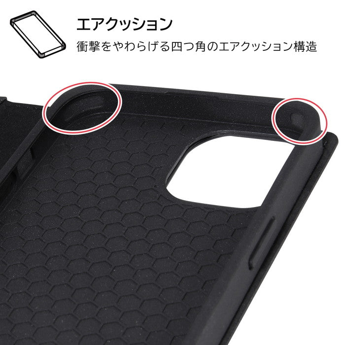 『ディズニーキャラクター』/耐衝撃 手帳型レザーケース シンプル