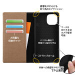 『ディズニーキャラクター』/耐衝撃 手帳型レザーケース シンプル