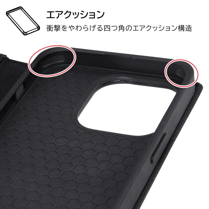 『ディズニーキャラクター』/耐衝撃 手帳型レザーケース シンプル