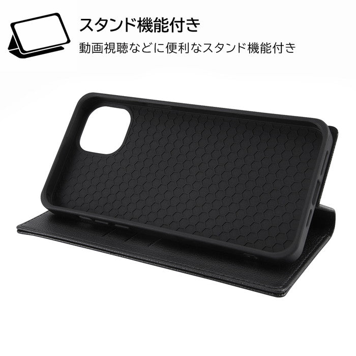 『ディズニーキャラクター』/耐衝撃 手帳型レザーケース シンプル