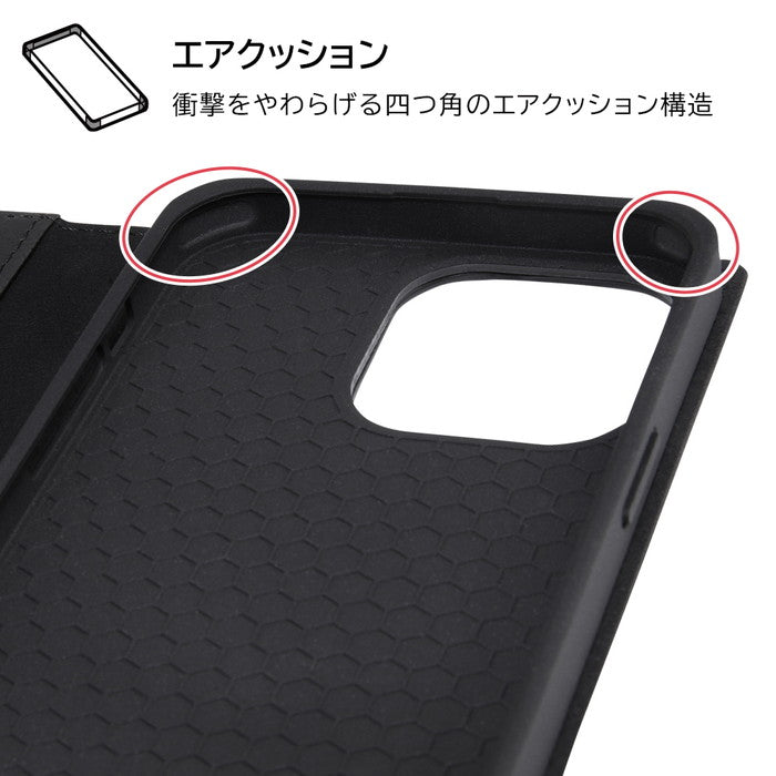 『ディズニーキャラクター』/耐衝撃 手帳型レザーケース シンプル
