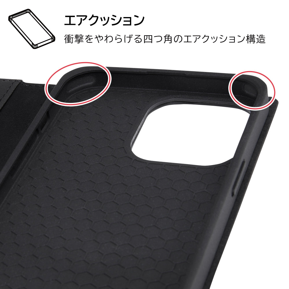 『ディズニーキャラクター』/耐衝撃 手帳型レザーケース シンプル
