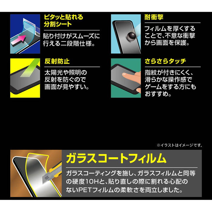 フィルム 10H ガラスコート 衝撃吸収 反射防止
