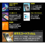 フィルム 10H ガラスコート 衝撃吸収 ブルーライトカット 光沢