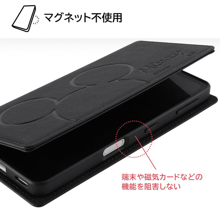 『ディズニーキャラクター』/耐衝撃 手帳型レザーケース シンプル