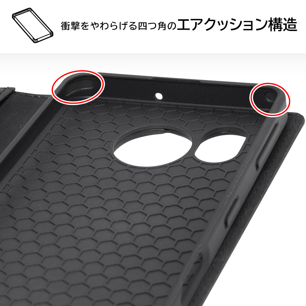 『ディズニーキャラクター』/耐衝撃 手帳型レザーケース シンプル