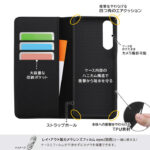 『ディズニーキャラクター』/耐衝撃 手帳型レザーケース シンプル