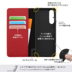 『ディズニーキャラクター』/耐衝撃 手帳型レザーケース シンプル