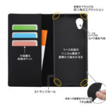 『ディズニーキャラクター』/耐衝撃 手帳型レザーケース シンプル