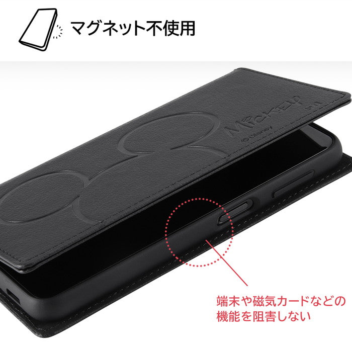 『ディズニーキャラクター』/耐衝撃 手帳型レザーケース シンプル