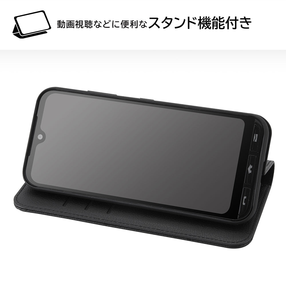 『ディズニーキャラクター』/耐衝撃 手帳型レザーケース シンプル