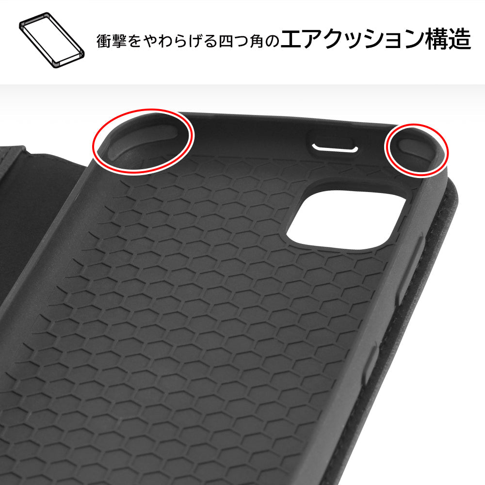 『ディズニーキャラクター』/耐衝撃 手帳型レザーケース シンプル