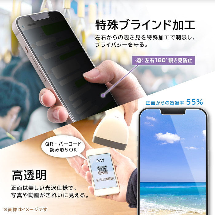 Like standard フィルム 10H ガラスコート 耐衝撃 180° 覗き見防止