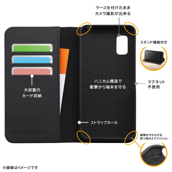 『ディズニーキャラクター』/耐衝撃 手帳型レザーケース シンプル