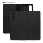 『ディズニーキャラクター』/耐衝撃 手帳型レザーケース シンプル
