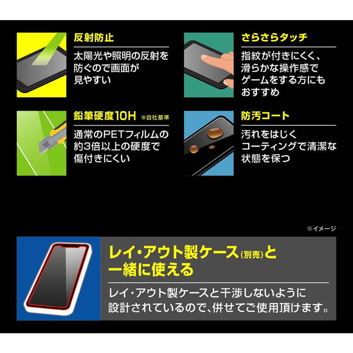 Like standard ガラスフィルム 10H 反射防止 指紋認証対応