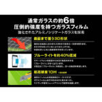 ガラスフィルム 防埃 3D 10H アルミノシリケート 全面保護 ブルーライトカット/ブラック