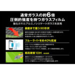 ガラスフィルム 防埃 3D 10H アルミノシリケート 全面保護 ブルーライトカット /ブラック
