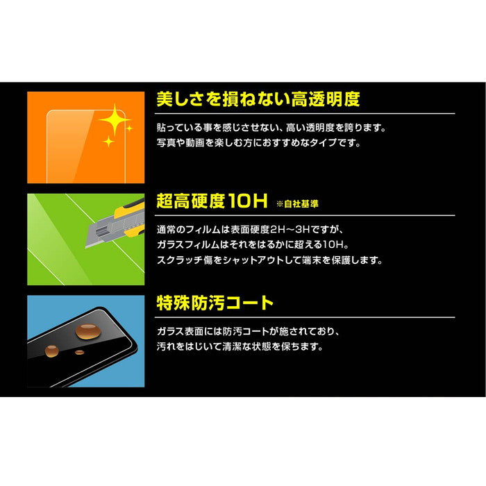 ガラスフィルム 防埃 10H 光沢 ソーダガラス