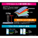 フィルム 5H 衝撃吸収 ブルーライトカット アクリルコート 高光沢