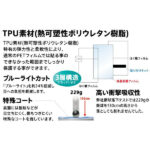 フィルム TPU 光沢 フルカバー 衝撃吸収 ブルーライトカット