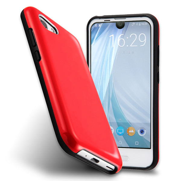 スマホ耐衝撃ケース カラップ ブラック / レッド