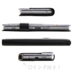 手帳型レザーケース 花柄 ハンドストラップ付