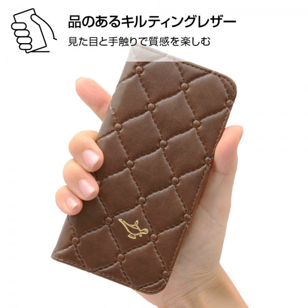 『ディズニーキャラクター』/手帳型ケース ホットスタンプ　キルティング