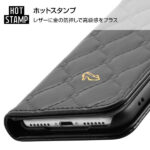 『ディズニーキャラクター』/手帳型ケース ホットスタンプ　キルティング