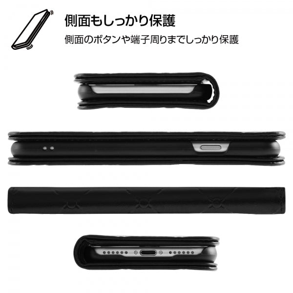 『ディズニーキャラクター』/手帳型ケース ホットスタンプ　キルティング