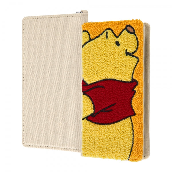 汎用手帳型ケース FLEX SSサイズ サガラ刺繍 ディズニー / 『プー』