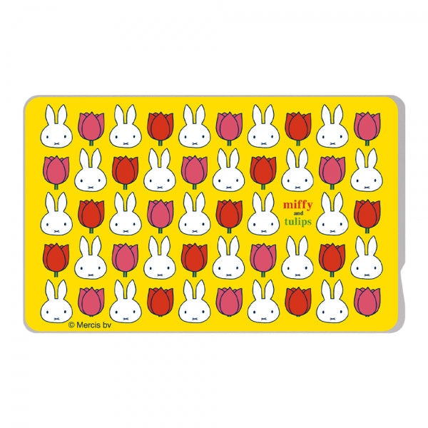 『ミッフィー』/ICカードステッカー / 総柄イエロー