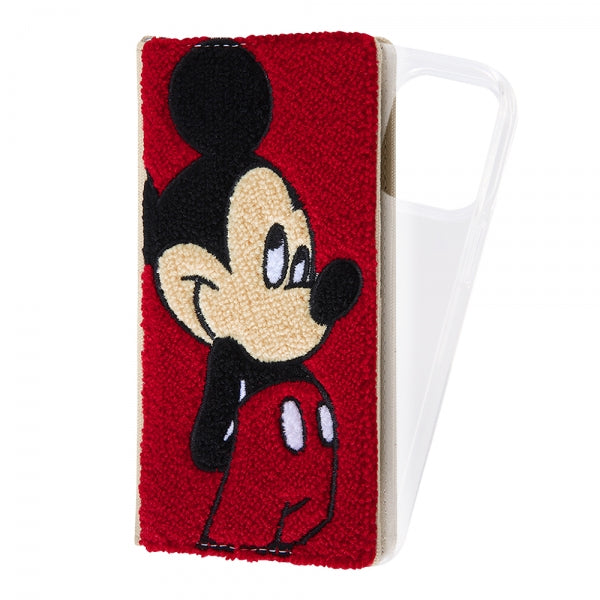 『ディズニーキャラクター』/手帳型 FLEX CASE サガラ刺繍/ミッキーマウス / ミッキーマウス