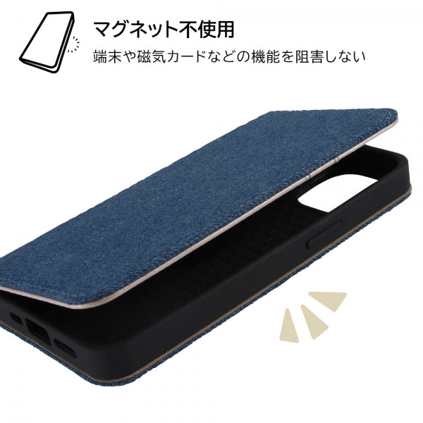 耐衝撃 手帳型デニムケース