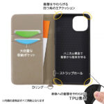 『ディズニーキャラクター』/耐衝撃 手帳型レザーケース Raffine