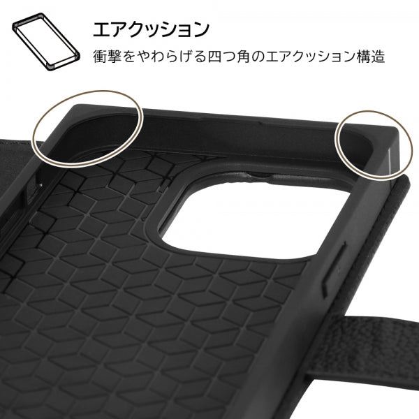 耐衝撃 手帳型レザーケース KAKU Ring