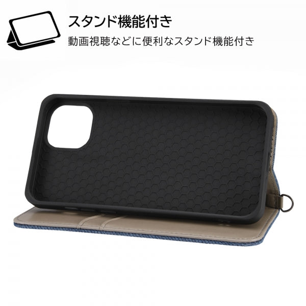 耐衝撃 手帳型デニムケース