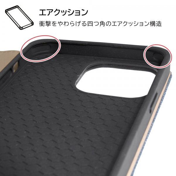 耐衝撃 手帳型デニムケース