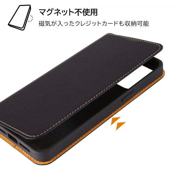 耐衝撃 手帳型レザーケース シンプル
