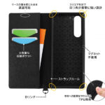 耐衝撃 手帳型レザーケース KAKU Durable