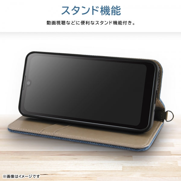 耐衝撃 手帳型デニムケース